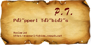 Pöpperl Tóbiás névjegykártya